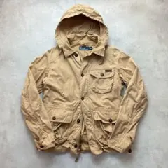 雰囲気抜群 ポロラルフローレン ハンティングジャケット フード付き 刺繍ロゴ M
