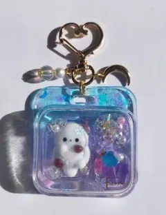 パッケージシェイカー　猫　青　紫　雪❅ レジン