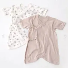 プティマイン 肌着 新生児 オーガニックコットン コンビ肌着2枚セット
