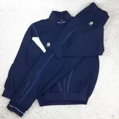 美品△asics ジャージセットアップ ネイビー XOサイズ 80sヴィンテージのサムネイル
