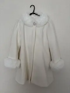 evelyn ファー付きホワイトコート2025