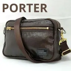 ポーター ミニショルダーバッグ ブラウン 茶色 ポーチ サコッシュ