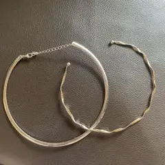 チョーカーシルバーとゴールド　2個組