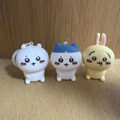 平成レトロ 3種 かおもじん かおもじねこ 奇ぐるみラバラバストラップ