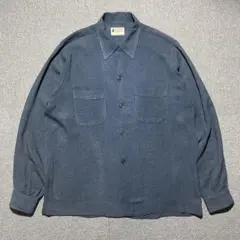 1950年代 50s レーヨンシャツ 絣柄 カスリ ロカビリー ヴィンテージ 