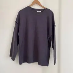 earth music & ecology ブルー長袖ニット