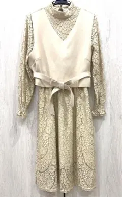 DHOLICベスト付きレースワンピース
