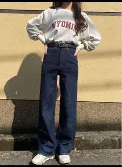 GRLグレイル新品ハイウエストストレートデニムパンツXS