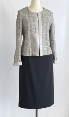 未使用あり インディヴィ キリア ノーカラージャケット スカート