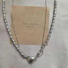 2way heart mag 2連necklace