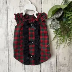 犬服 チェックワンピース試作品