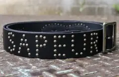 【SAPEur】 HTC スタッズベルト　PEANUTS サイズ34 routeヒデ様 専用！HTC レザー スタッズ ベルト ピーナッツ 34/85