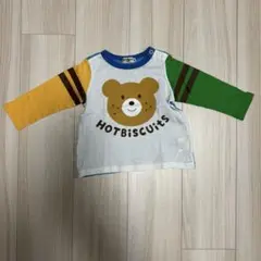 HOT BISCUITS ミキハウス クマプリント長袖Tシャツ
