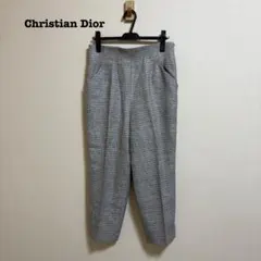 クリスチャンディオール シルク ウール ツイード スラックス サイドジップ 13