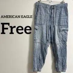 AMERICAN EAGLE デニムカーゴパンツ ライトブルー【F】ジーンズ