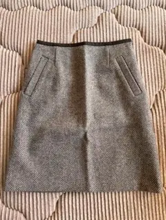 ツイード　台形ミニスカート