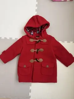 美品★ミキハウス 赤 フリース ダッフルコート　90