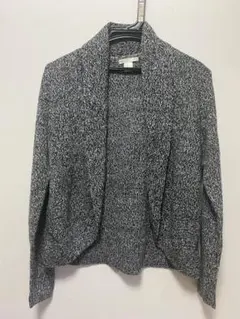 H&M BASIC カーディガン ブラック ホワイト M