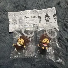 Monchhichi モンチッチ　めじるしアクセサリーカプセルトイ 2個セット