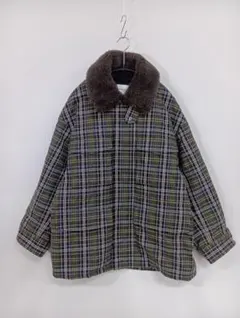 ビューティフルピープル×ジーユー/チェックボアブルゾン/起毛チェック素材