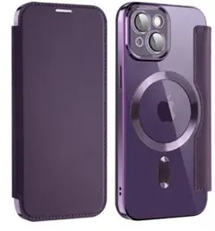 【新品】iPhone14Plus MagSafeレンズ保護 ケース 手帳型カバー