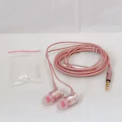 ピンク 有線イヤホン 3.5mmプラグ