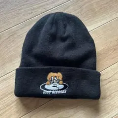 新品未使用　DISC-RECORDS 黒 ニット帽 2WAY