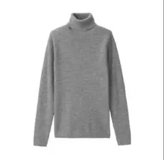無印良品　タートルネックニット　グレー