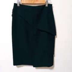 クードシャンス　 アシメフリルタイトスカート　ブラック　36　Mサイズ