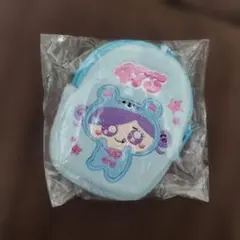 しなクマ刺繍ポーチ　しなこ　475　水色