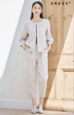 ライトベージュ パンツスーツ セットアップ 入学式 卒業式 式典