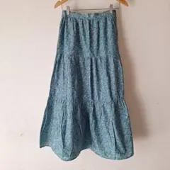 Samansa Mos2 花柄ロングフレアスカート