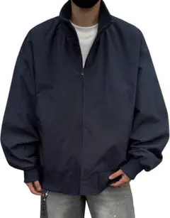 メンズ ジャケット 秋 カジュアル ビジネス 防風 ネイビー L