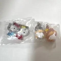 サンリオ なかよしドロップチャーム 2点セット　ガチャガチャ　キティ　キキララ