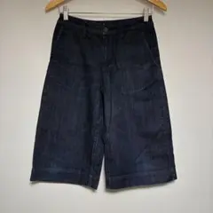 無印良品　ダークデニム ハーフパンツ サイドポケット付き　58サイズ　レディース