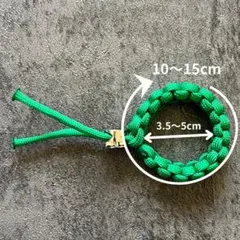 ペンライトホルダー　パラコード　推し色　緑　グリーン