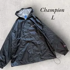 Champion L マウンテンパーカー ナイロン スポーティ 青タグ USA