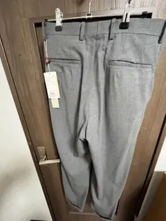 【ワールド】40CARATS&525 チャコールグレー ワイドスラックス