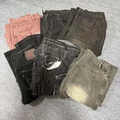 古着デニムズボン ズボン ハーフパンツ6点セット