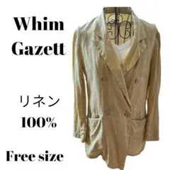 Whim Gazettウィムガゼット　リネン100 % ジャケット　Fサイズ　麻