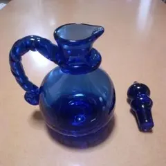 琉球手づくりガラス　泡盛酒器　ピッチャーとキャップ