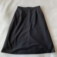 Selery ストライプ 黒 スカート 9号　事務服