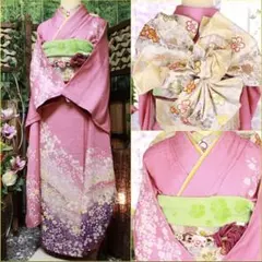 セール㊗️柔らかな桃色❤️暈し染めが可愛い❤️振袖 豪華袋帯2点セット✨