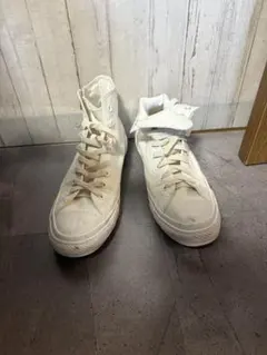 converse オールスター サイドジップ　白×金