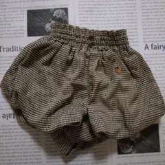 アースミュージックアンドエコロジー　チェック バルーン　ショートパンツ　80