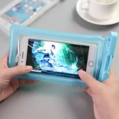 防水ケース　防水スマホケース　小物入れ　クッション付　ブラック