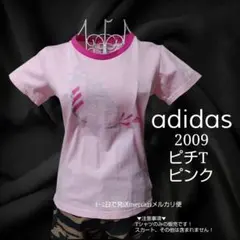00s adidas y2k 平成ギャル ピチT あのちゃん ピンク Tシャツ
