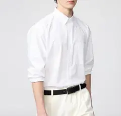 UNIQLO ユニクロ ブロードオーバーサイズシャツ L ホワイト 男女兼用