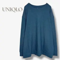 ユニクロ U 大きい XL 長袖 シャツ グリーン系 ゆったり 定番 a1286