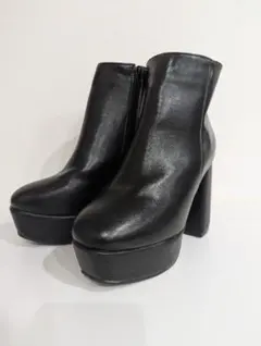 ブラックブーツ 23.0cm 高ヒール